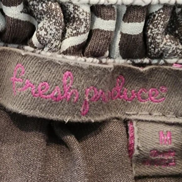 FRESH PRODUCE casual cotton sun dress- size M "Greige" or Taupe color with white - Picture 5 of 6